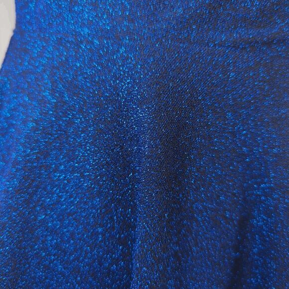 Brand New Lulu's Women's Large Blue Metallic Best Date Ever Mini Dress Sleeveles - Picture 7 of 11